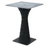 Stone Top Black Outdoor Bar Table