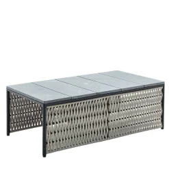Stone Top Outdoor Rectangular Cocktail Table