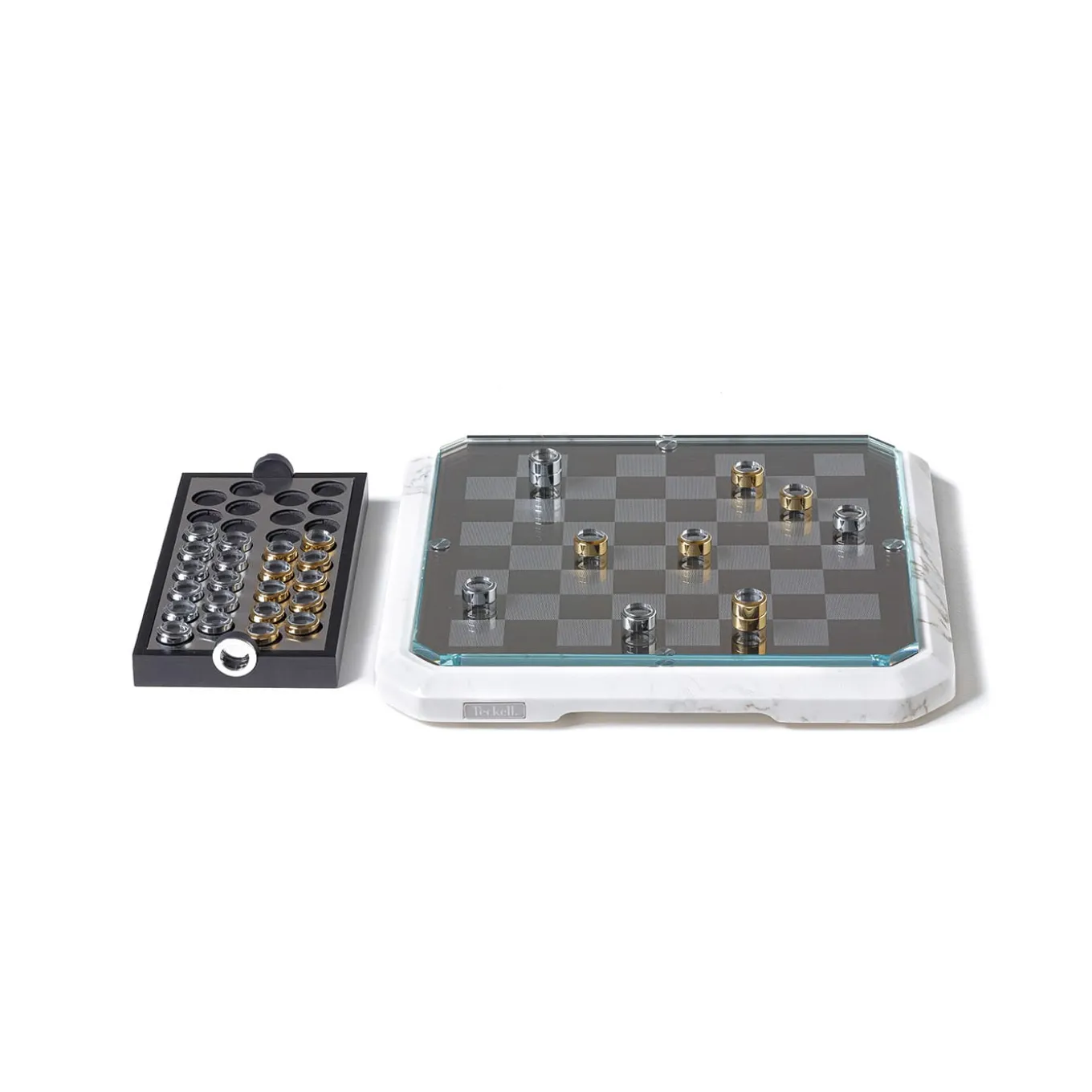 Stratego White Marble Chess + 1 additional game