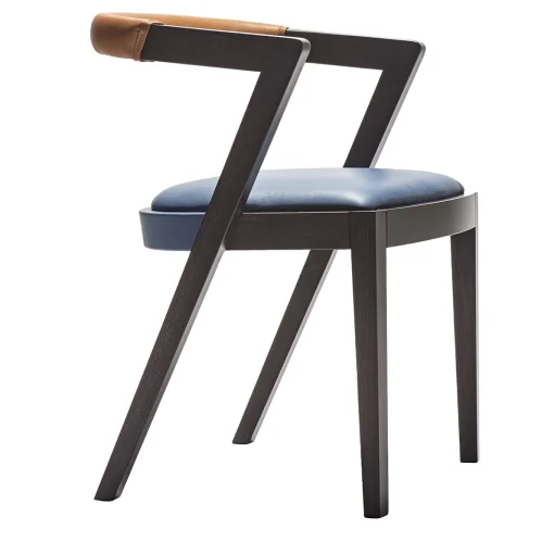 String Blue Leather Chair by CarlesiTonelli