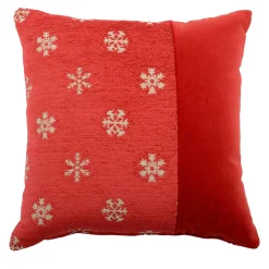 Stripe Torino06 jacquard fabric Square Red Carrè Cushion