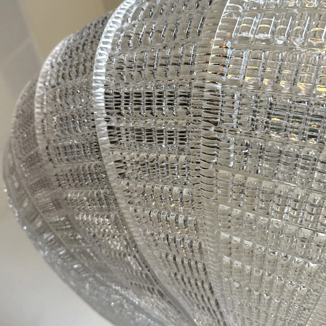 Striped Transparent Glass Pendant Lamp