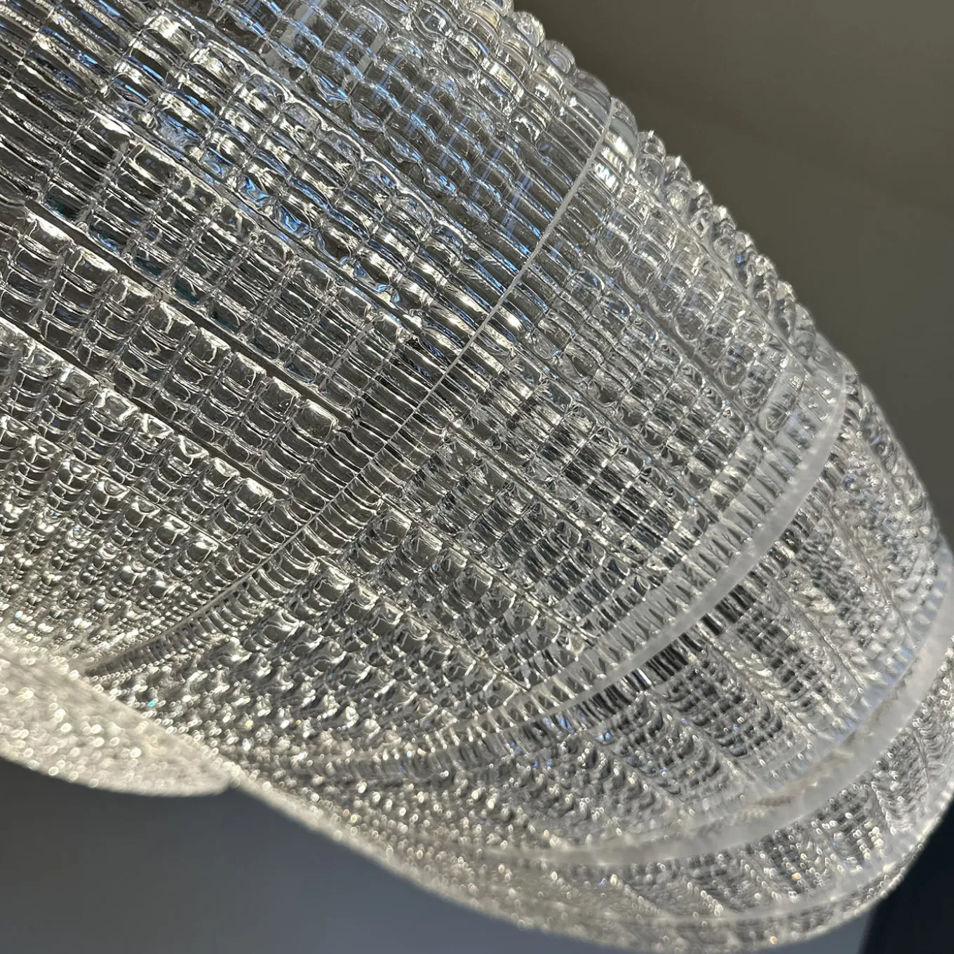 Striped Transparent Glass Pendant Lamp