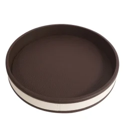 Strips Round Brown Tray