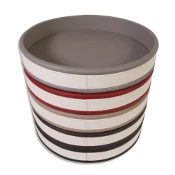 Strips Round Gray Tray