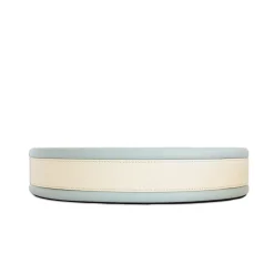 Strips Round Light Blue Tray