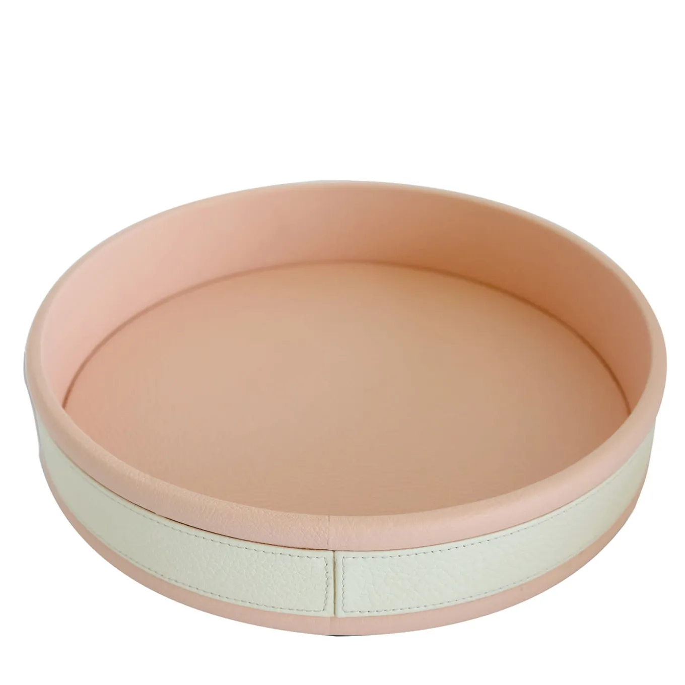 Strips Round Pink Tray