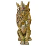 Stylized Sitting Lion Brass Sculpture