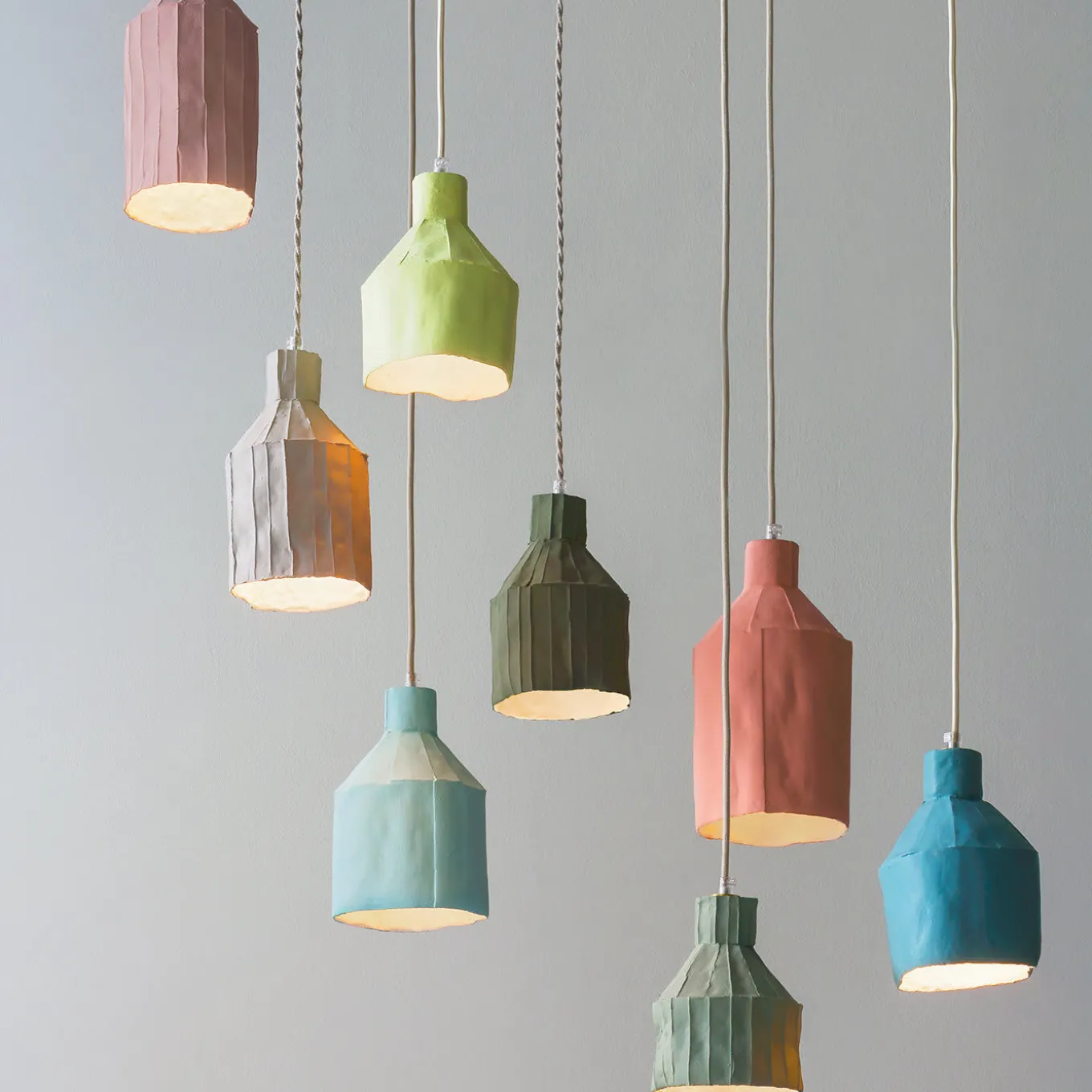 Sufi Corteccia D2/Verde azzurro chiaro Lamp