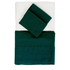 Summer Bed Forest-Green Linen Set