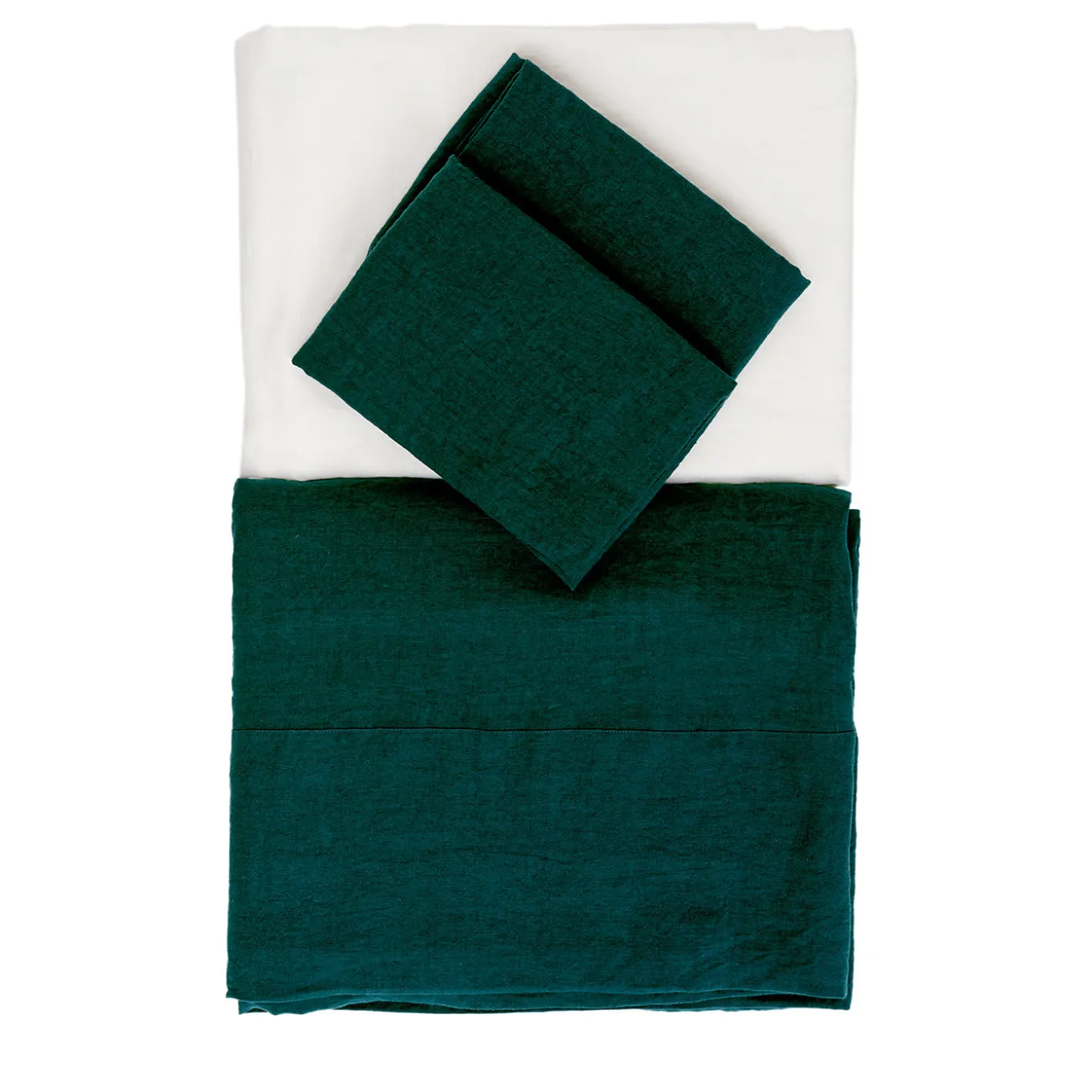 Summer Bed Forest-Green Linen Set