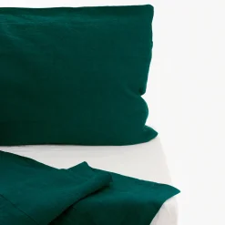 Summer Bed Forest-Green Linen Set