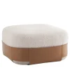 Sumo Large Cognac & Beige Pouf