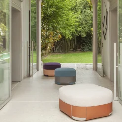 Sumo Large Cognac & Beige Pouf