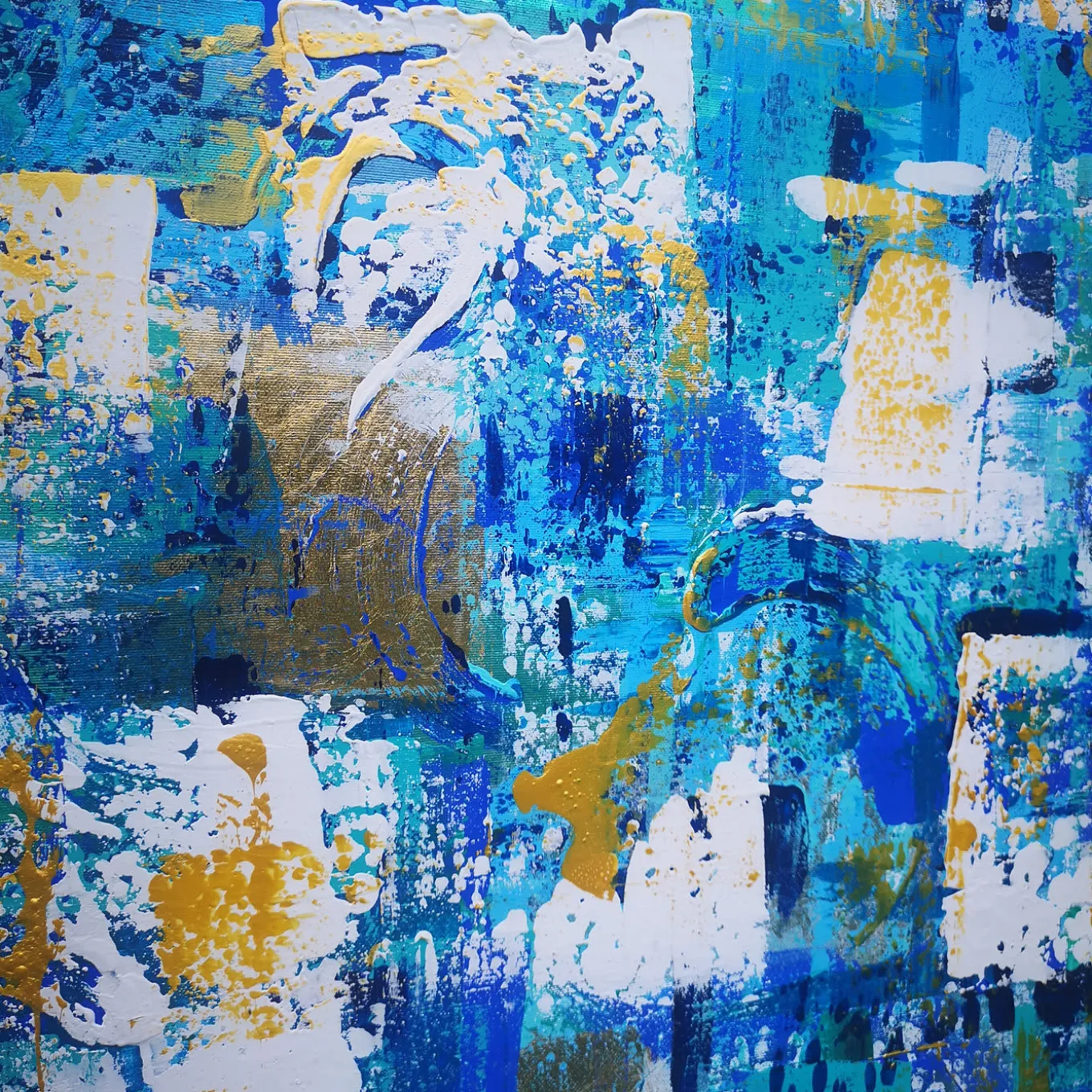 Sun, Wind and Sea Acrylic Painting