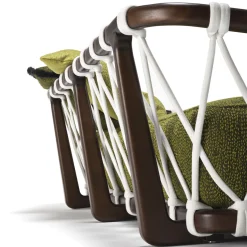 Sunset Basket Large Barrique + Green Sofa by Paola Navone