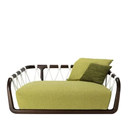 Sunset Basket Small Barrique + Green Sofa by Paola Navone