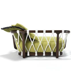 Sunset Basket Small Barrique + Green Sofa by Paola Navone