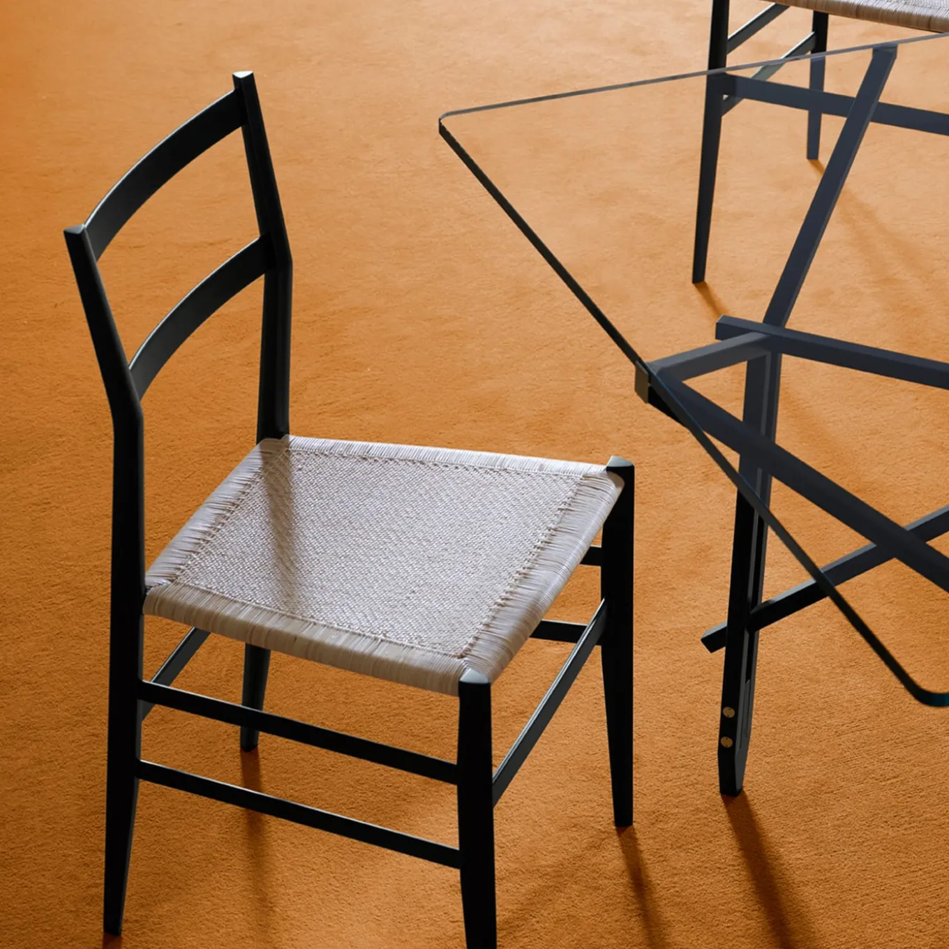 Superleggera by Gio Ponti - Black Ashwood & India Cane Seat