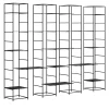Supermodulare Black Iron 4-Column Bookshelf
