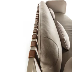 Sydney Beige Leather Sofa