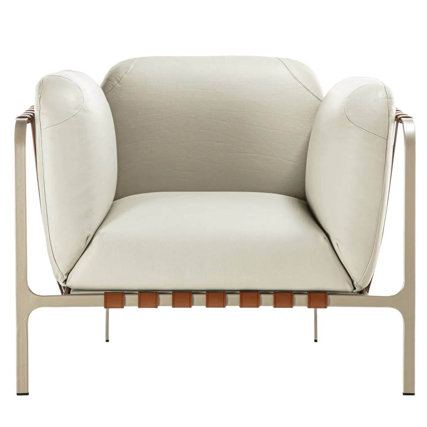 Sydney White Leather Armchair