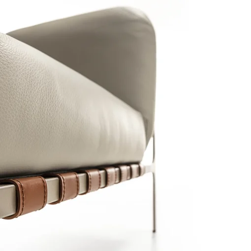 Sydney White Leather Armchair
