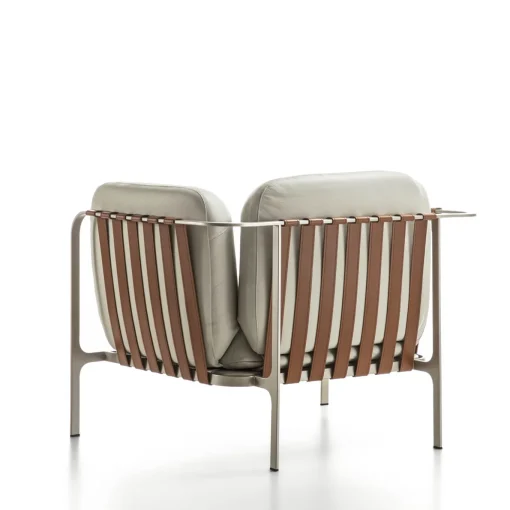 Sydney White Leather Armchair