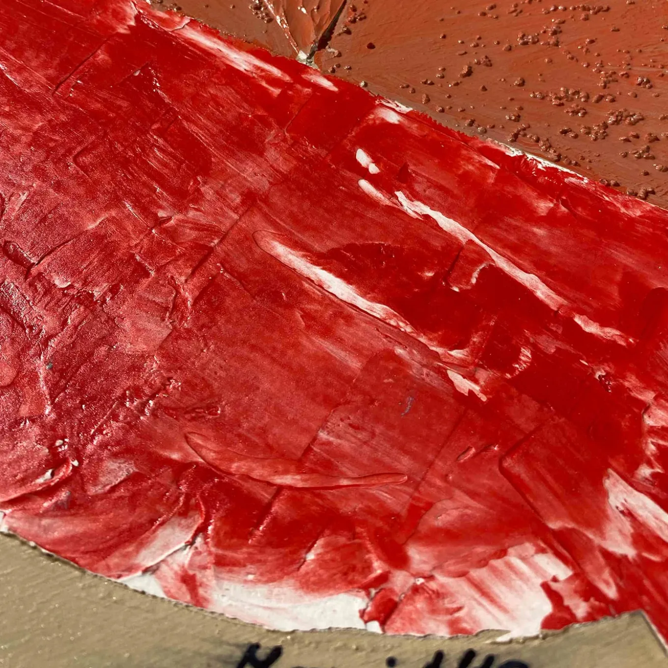 T5 Round Red Tray by Meccani Studio