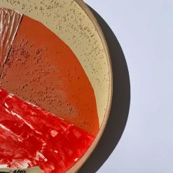 T5 Round Red Tray by Meccani Studio