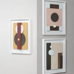 Tabou Decorative Wall Sculpture with White Frame #1