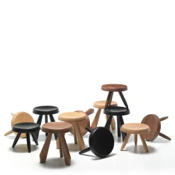 Tabouret Méribel by Charlotte Perriand - Black Oak
