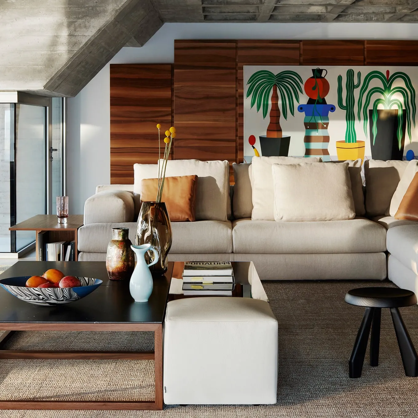 Tabouret Méribel by Charlotte Perriand - Black Oak