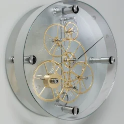 Takto presto 02 White Steel and Glass Clock