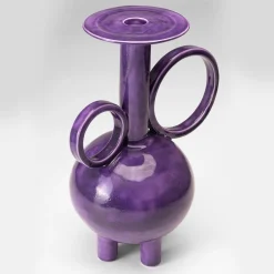 Tall Algoritmo Cardinal Purple Ceramic Amphora