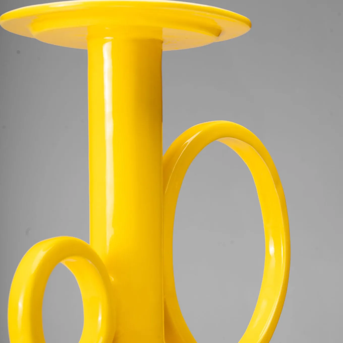 Tall Algoritmo Yellow Ceramic Amphora