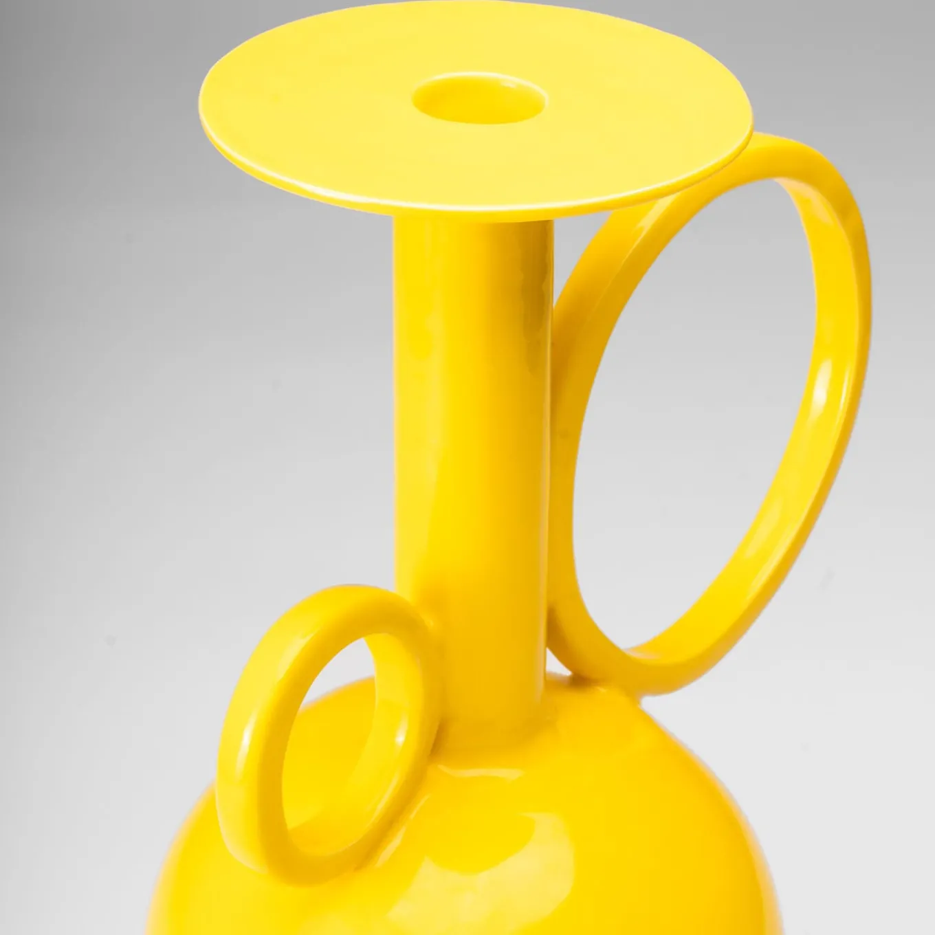 Tall Algoritmo Yellow Ceramic Amphora