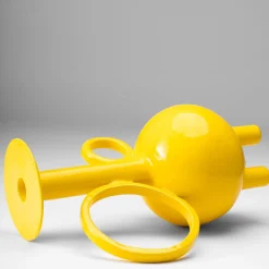 Tall Algoritmo Yellow Ceramic Amphora