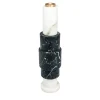 Tall Black and White Marble Candleholder by Jacopo Simonetti