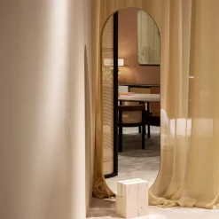 Tìam Fabric-Covered Freestanding Full-Lenght Mirror