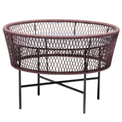 Tamburo Medium Round Blue Coffee Table by Antonio De Marco