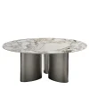 Tangeri Gold Calacatta Marble Round Dining Table by Roberto Lazzeroni