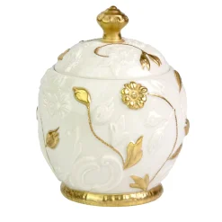 TAORMINA SUGAR POT - GOLD FLOWERS