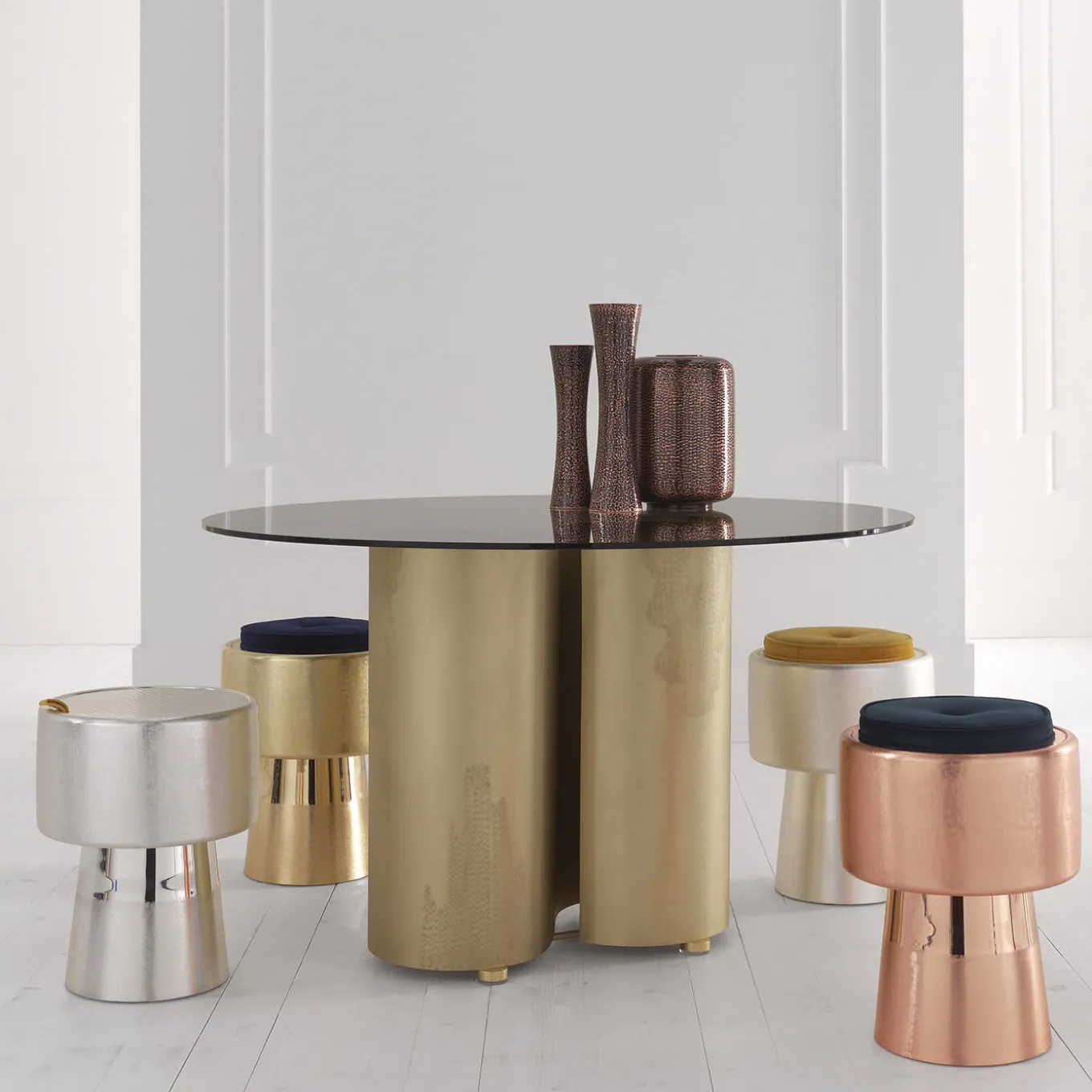 Tappo Silver Stool by NOOII