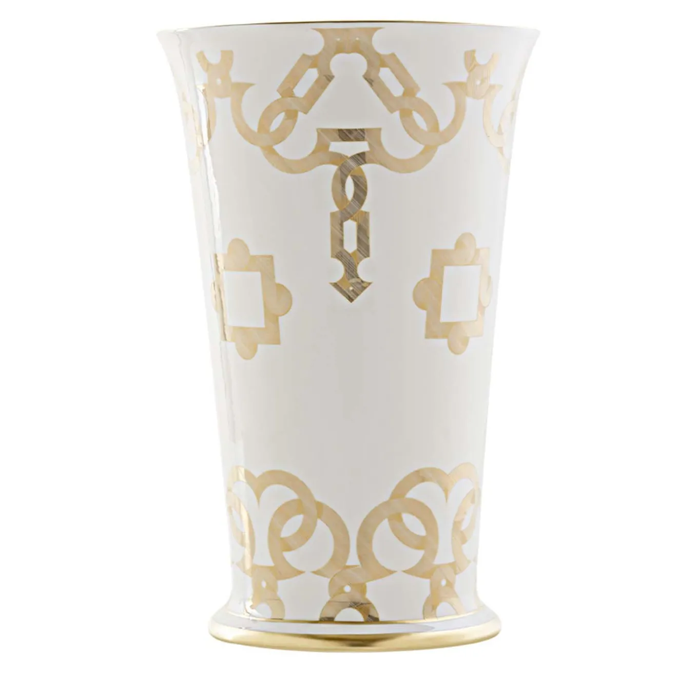 Tarsia White and Gold Umbrella Stand