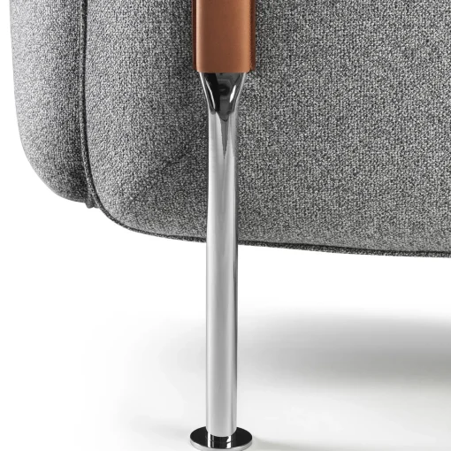 Tasca 3-Seater Gray Fabric Sofa