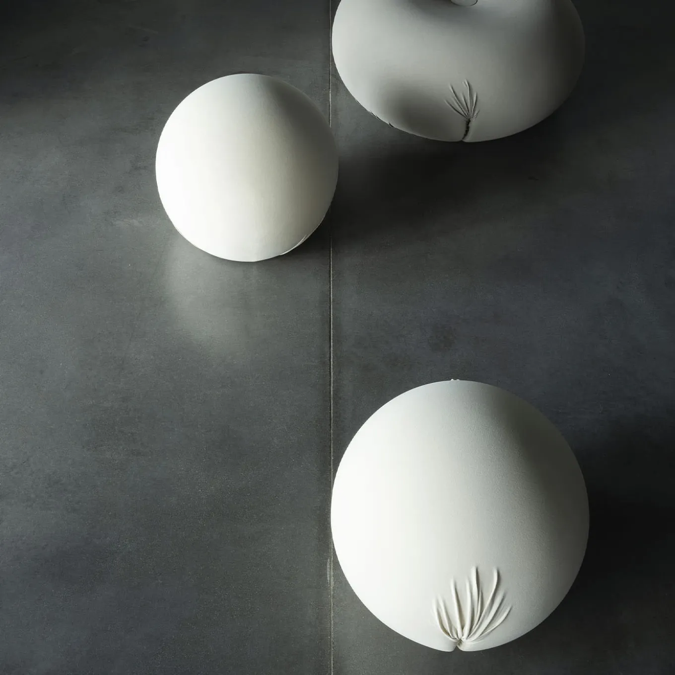 Tatone White Pouf in Technical Fabric