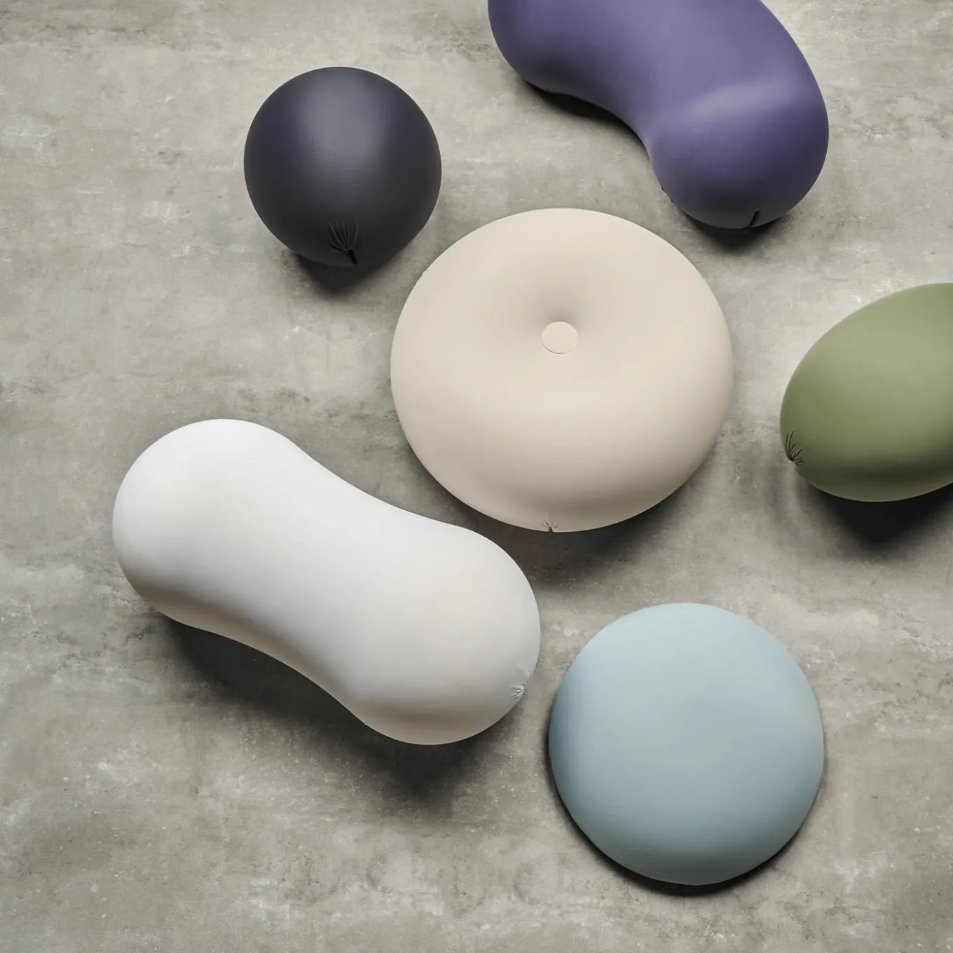 Tatone White Pouf in Technical Fabric