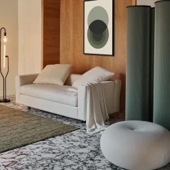 Tatone White Pouf in Technical Fabric