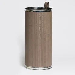 Taupe Leather Umbrella Stand